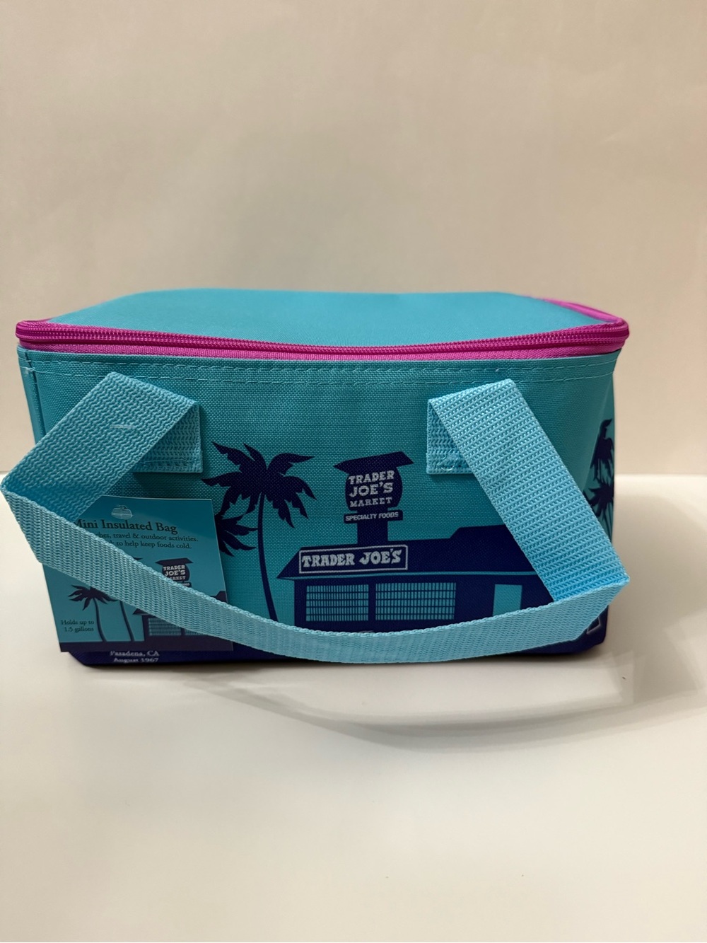 Trader Joe's Blue & Pink Insulated Lunch Bag